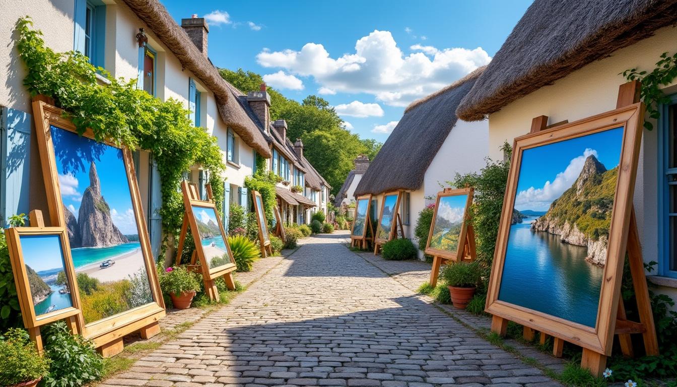 Un village breton se mĂ©tamorphose en vĂ©ritable galerie Ă ciel ouvert pendant quatre mois 7 dĂ©couvrez comment un charmant village breton se transforme en une galerie Ă ciel ouvert pendant quatre mois, offrant un parcours artistique unique mĂȘlant culture et patrimoine. ne manquez pas cette expĂ©rience inoubliable qui sublime l'art et la beautĂ© de la bretagne.