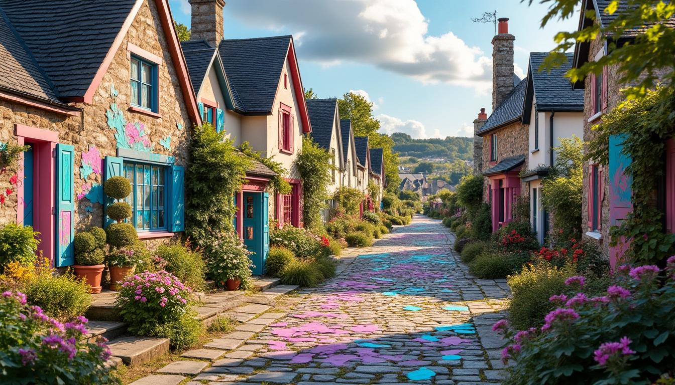 découvrez comment un charmant village breton se transforme en une fascinante galerie à ciel ouvert pendant quatre mois, offrant aux visiteurs une expérience artistique unique au cœur de la nature.