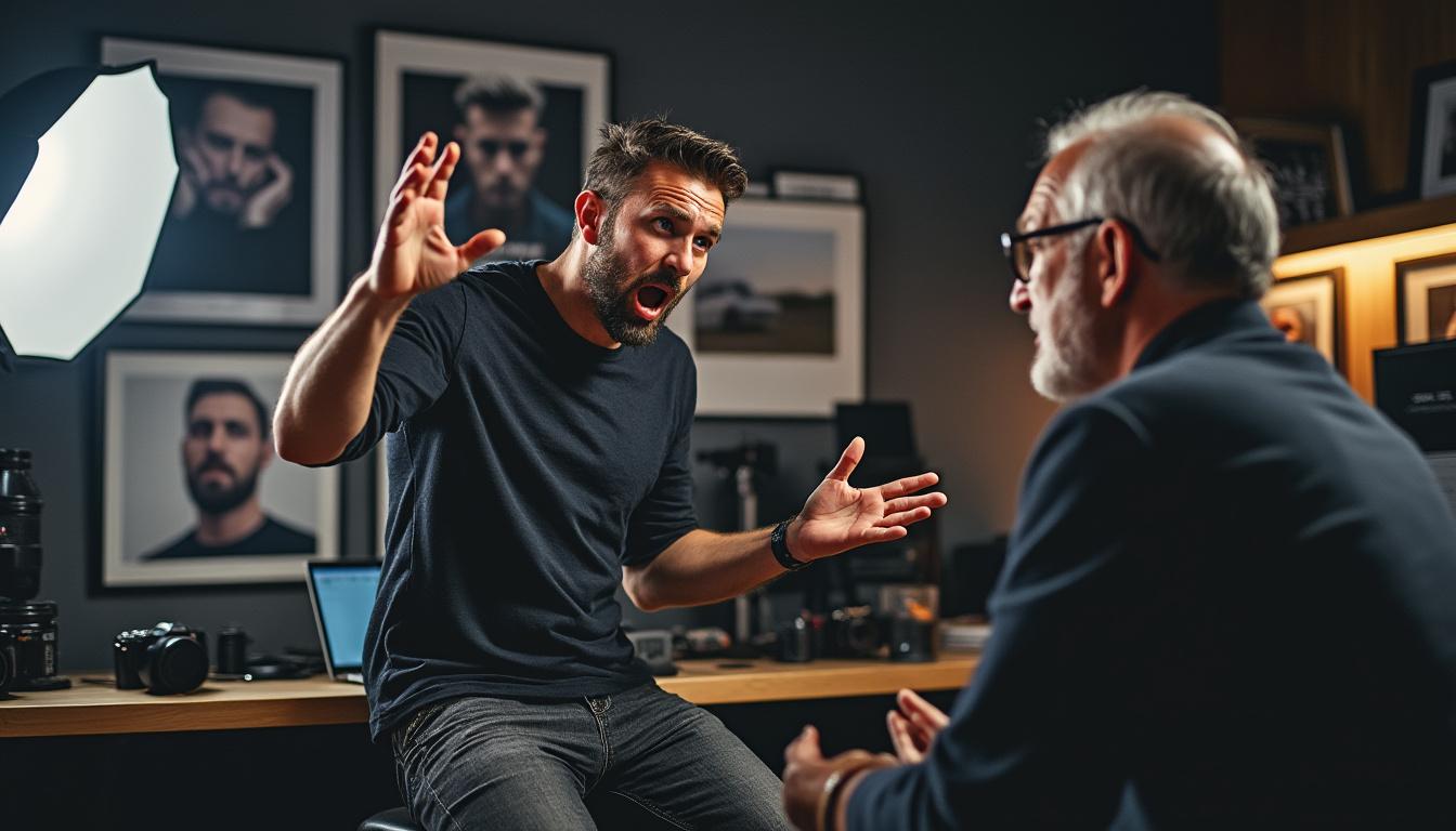 découvrez la réponse passionnée d'alexandre champagne face aux critiques d'un photographe sur son oeuvre. un échange riche en émotions qui révèle les coulisses de la création artistique et la défense de sa vision.