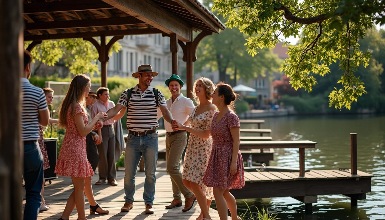 À travers l'objectif de Willy Ronis, redécouverte des guinguettes d'autrefois sur les rives de la Marne 1 plongez dans l'univers nostalgique des guinguettes d'autrefois grâce aux photographies emblématiques de willy ronis. cette exposition met en lumière la beauté des rives de la marne, où la convivialité et la joie de vivre prenaient vie, redécouvrant ainsi un patrimoine culturel cher à notre histoire.