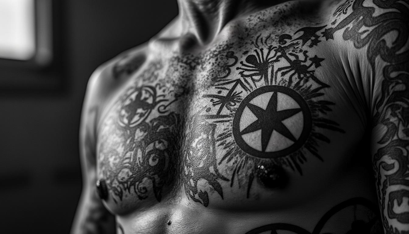 Photographie : décryptage des symboles derrière les tatouages des détenus des prisons soviétiques 7 découvrez la signification cachée des tatouages arborés par les détenus des prisons soviétiques. plongez dans l’univers mystérieux de ces symboles, reflets d’histoires personnelles, de hiérarchies criminelles et de codes secrets, à travers une analyse photographique captivante.