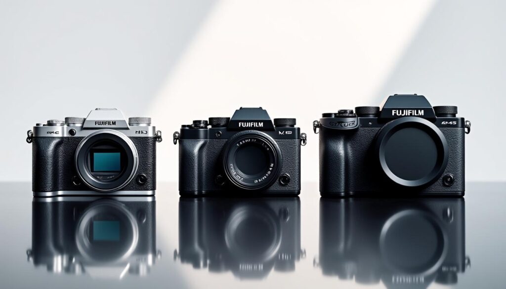 découvrez la nouvelle gamme fujifilm avec les modèles x-h2, x-e5 et gfx100rf, offrant trois perspectives innovantes de la photographie, du demi-format au grand format, pour des images d'exception.