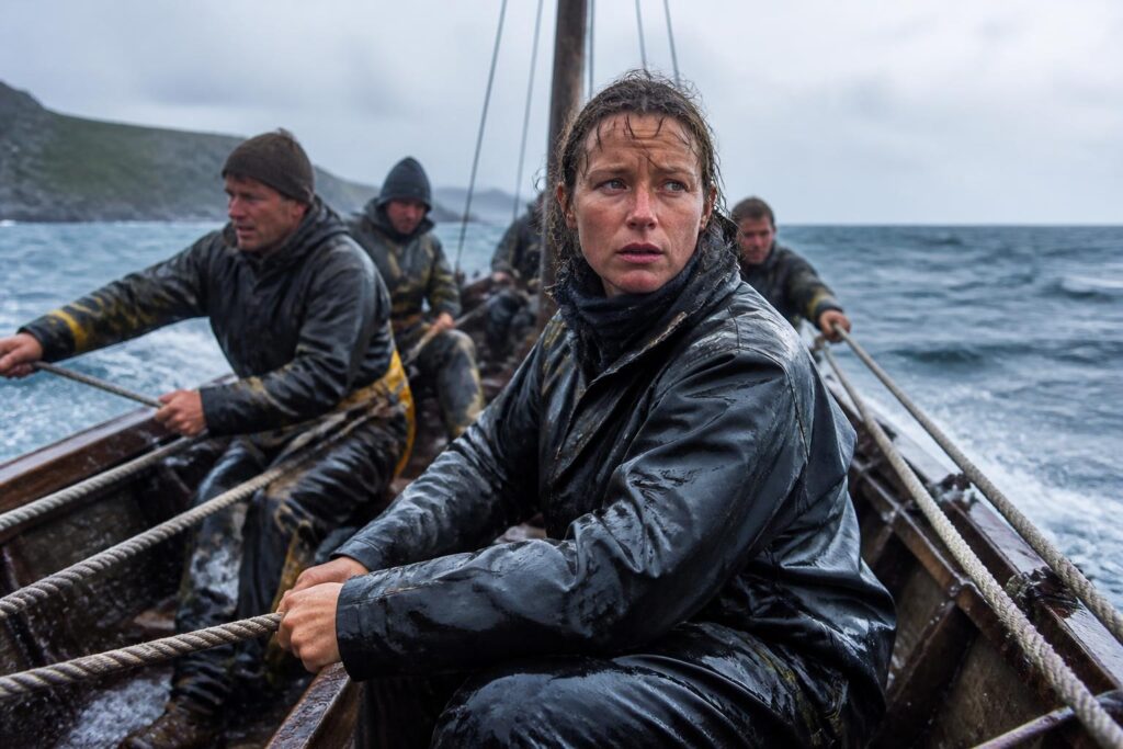 gaëlle de trescadec partage son expérience immersive et intense aux côtés des ligneurs du raz, révélant sa passion pour l'aventure et la mer agitée.