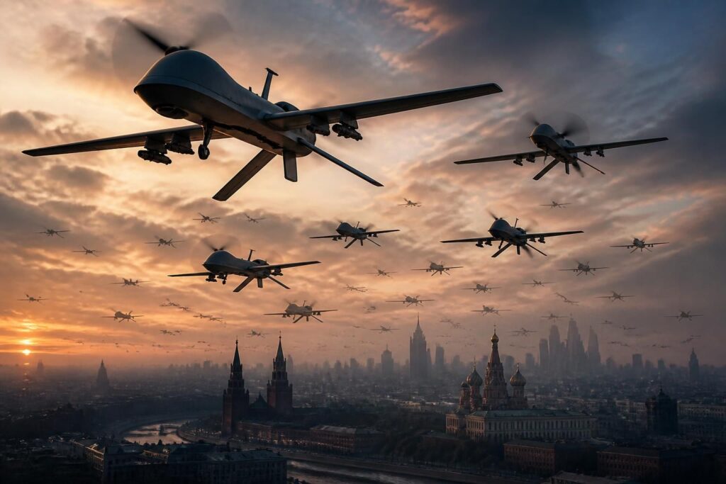 découvrez comment plus de 430 drones ukrainiens sont déployés vers moscou avant un sommet crucial, intensifiant le conflit en ukraine et ses enjeux géopolitiques majeurs.