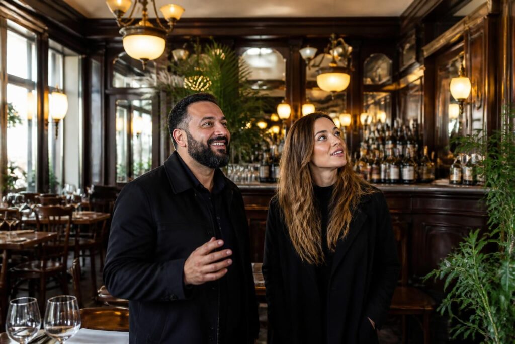 plongez avec cyril hanouna et shana loustau dans l'élégance du thoumieux, une brasserie centenaire emblématique située au cœur de la ville, alliant tradition et raffinement.