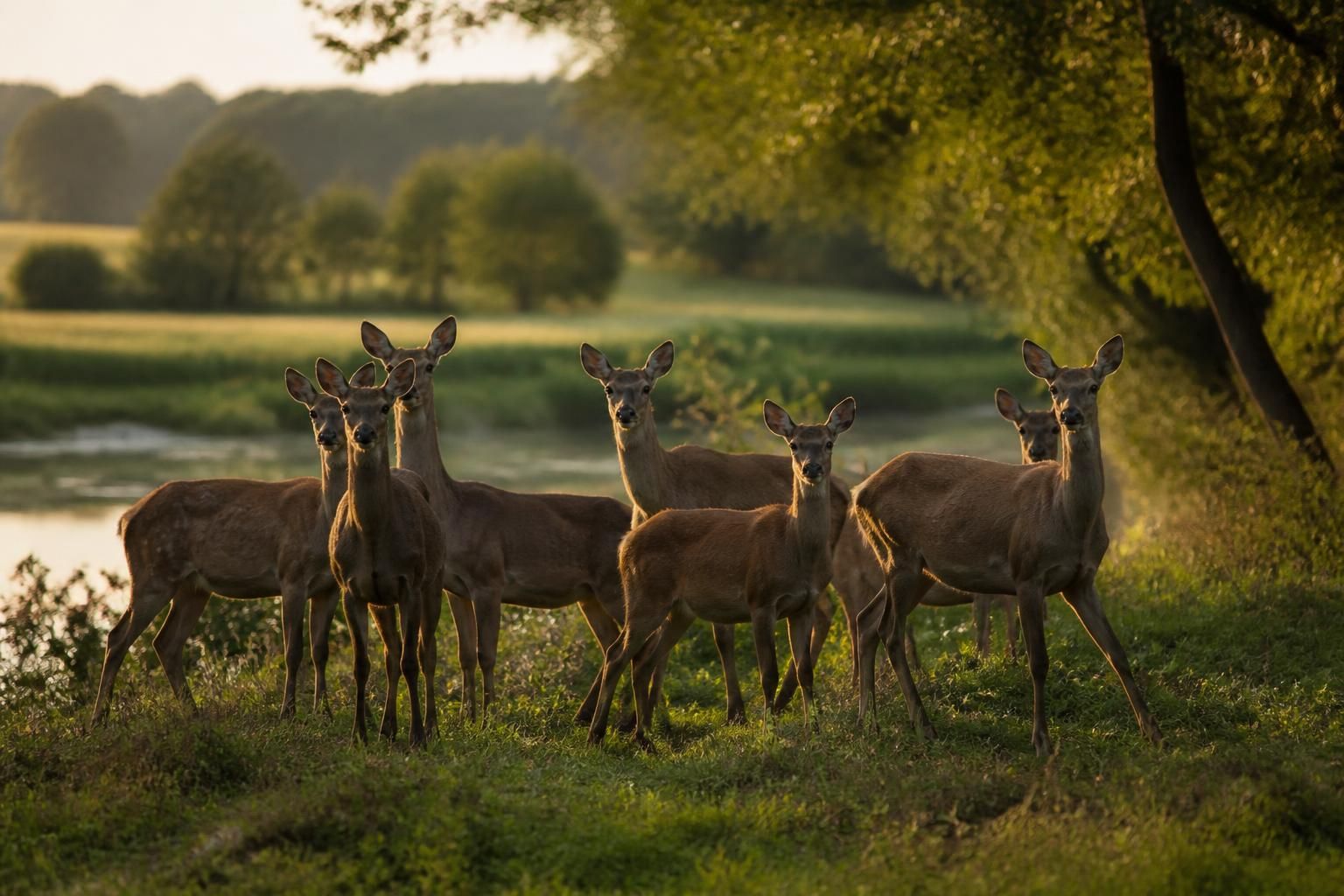 Un photographe réussit à immortaliser un troupeau de biches dans la Marne, aux abords de Montmirail 1 un photographe capture avec succès un troupeau de biches dans la marne, près de montmirail, offrant une image rare et naturelle de la faune locale.