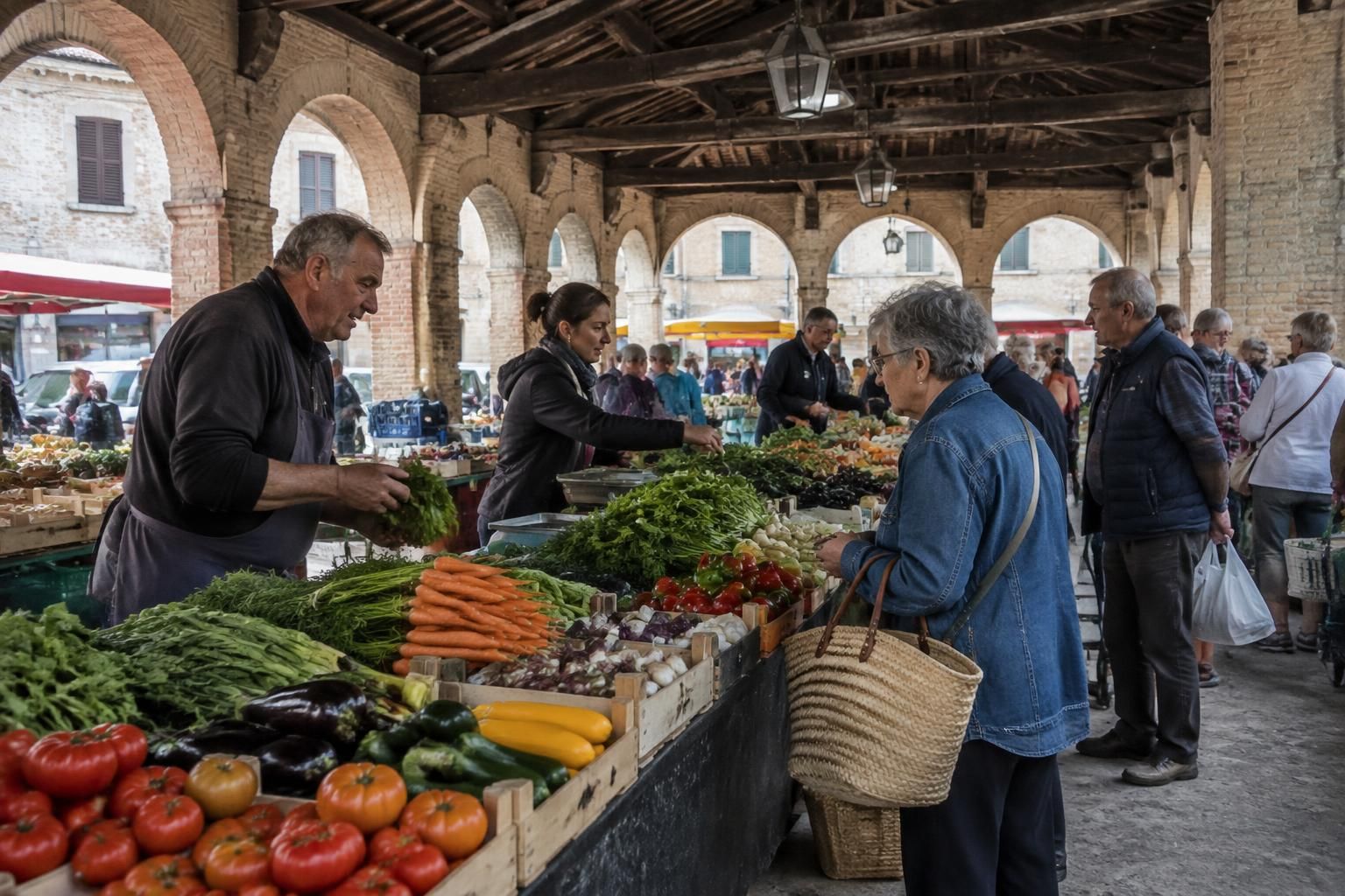 à caussade, les halles rassemblent habitants et visiteurs dans une ambiance animée, au cœur de la vie locale du tarn-et-garonne.