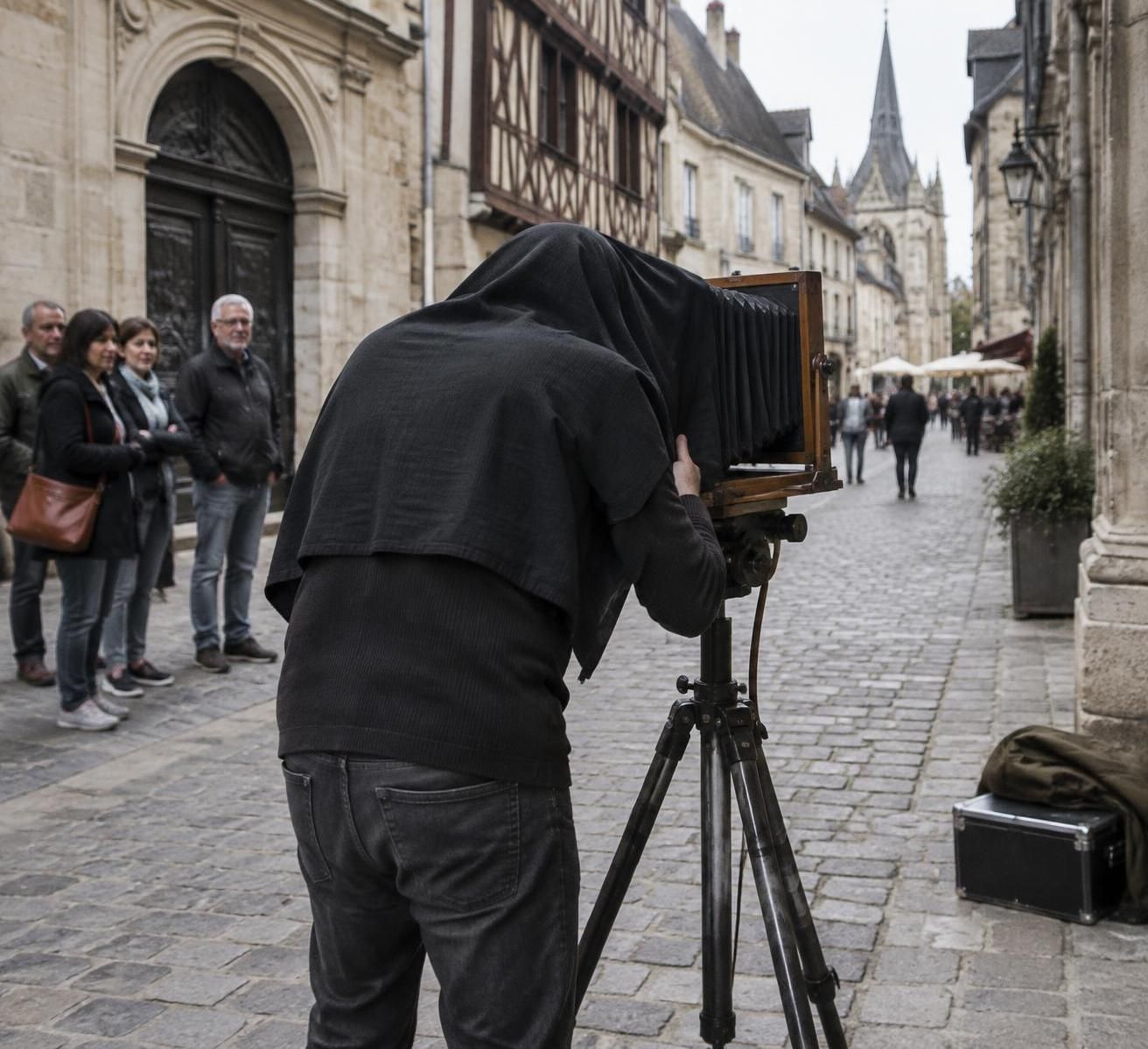 à dijon, maxime fait revivre un savoir-faire d’autrefois avec un travail artisanal qui attire tous les regards dans la rue.